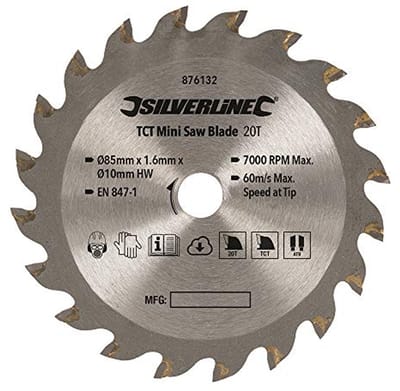 Mini-hardmetalen zaagblad 1 stuk - zilver