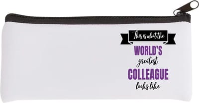 Akyol - world's best colleague Etui - Collega - beste collega - werk - afscheidscadeau - verjaardagscadeau - 20 bij 9 cm