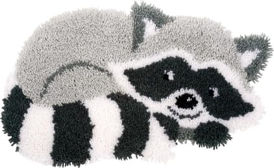 Vervaco - Knoopvormtapijt kit - Lief wasbeertje - PN-0156421 - Borduren - Borduurpakket - Borduurpakket volwassenen - Borduurpakket kind