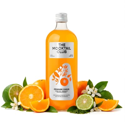The Mocktail Club Orange Oasis 99cl – Mocktail alcoholvrij ready to drink | Aperitief zonder alcohol op basis van sinaasappel en groene thee