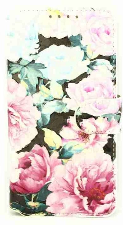 Cityhoesje – Bookcase iPhone 11 Pro – incl. Pasjeshouder Bloemen Roze