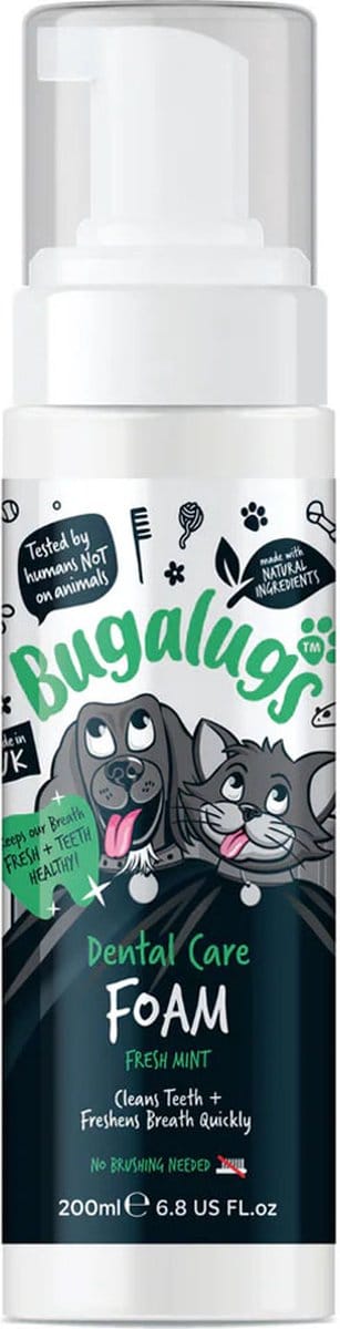 Bugalugs tandverzorgingsschuim - Dierentandenpasta - Voor honden en katten - Gebitsverzorging - Mondverzorging hond - Fresh mint