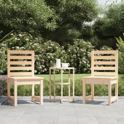 Tuinstoelen 2 stuks - Houten stoelen - Buiten ontspannen - Massief grenenhout - 405 x 48 x 915 cm - Houtkleur