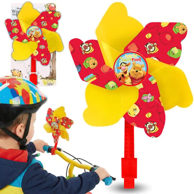 DISNEY Winnie de Poeh Windmolentje voor op het stuur van een fiets, windmolentje met bevestiging voor een kinderstep