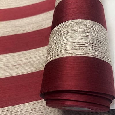 Rasch Vliesbehang Linnen Structuur Rood Streep – Klassiek Café en Kroeg Behang