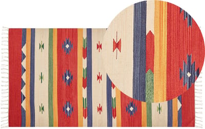 ALAPARS - Vloerkleed - Meerkleurig - 80 x 150 cm - Katoen