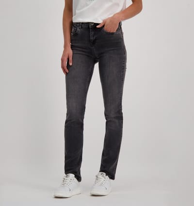straight fit jeans van katoenmix model 'JOYCE'