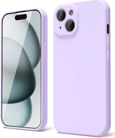 Hoesje met Camera Bescherming Geschikt voor Apple iPhone 15 | Back Cover | Dun | Flexibel TPU | Lila
