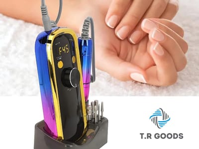 T.R Goods. Draadloze Manicureset - Nagelfrees, Nagelvijl, Premium - 45.000RPM - Oplaadbaar - Inclusief 6 Freesjes en 6 Schuurrolletjes