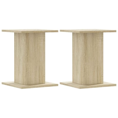 vidaXL - Plantenstandaards - 2 - st - 30x30x40 - cm - bewerkt - hout - sonoma - eiken