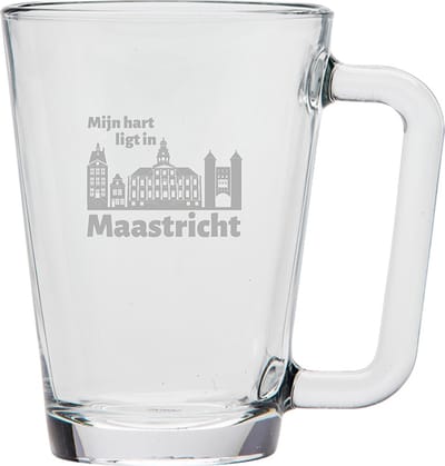 Gegraveerde theeglas 26cl Maastricht