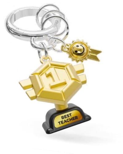 Metalmorphose - sleutelhanger - trofee voor beste leraar
