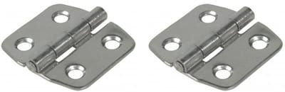 Scharnier 40 x 42 mm roestvrij staal - 1 paar - 2 stuks