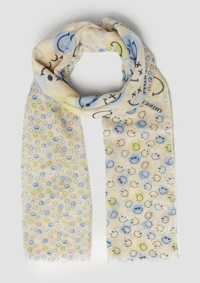 s.Oliver - female - Lichtgewicht sjaal met S.W. Smiley® print
