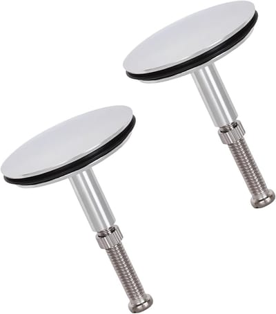 Verstelbare 43mm Badstopper Set van 2 - Roestvrij, Universele Afvoerplug voor Badkuip, Waterdicht en Duurzaam