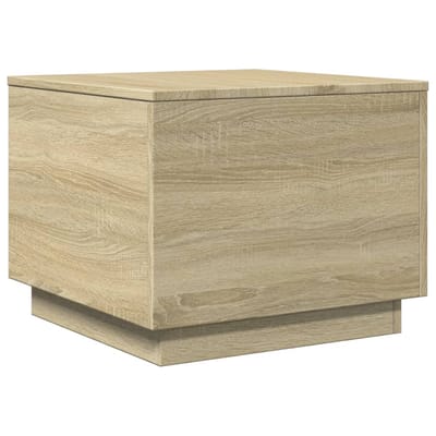 vidaXL - Salontafel - met - LED-verlichting - 50x50x40 - cm - sonoma - eiken