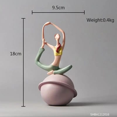 Creatieve Woondecoratie Kunst Hars Meisje Yoga Houdingen Beeldje Yoga Dame Figuur Standbeeld Studio Decor Ornament Bruiloft Ambachten Cadeau