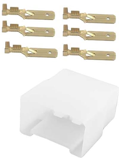 6 polig female connector set