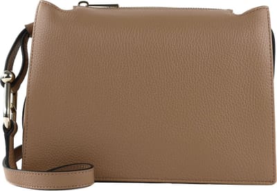 FURLA Leren Schoudertas Avondtas Nuvola Crossbody Deserto Lichtbruin