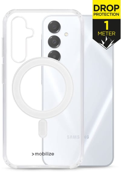 Mobilize Doorzichtig Hoesje geschikt voor Samsung Galaxy A36 MagSafe Telefoonhoesje Hardcase | Mobilize Naked Protection Backcover Shockproof | Geschikt voor MagSafe | Geschikt voor Draadloos Opladen met Magnetische Ring | Geschikt voor MagSafe Case