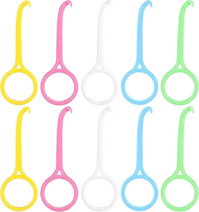 10pcs Aligner Removal Tool - Retainer Remover Tool - Tooth Hook - Invisible Braces - Braces Removal Tool Kits voor Oral Care en Dental Cleaning - Vijf Kleuren Wit - Roze - Blauw - Geel - Groen