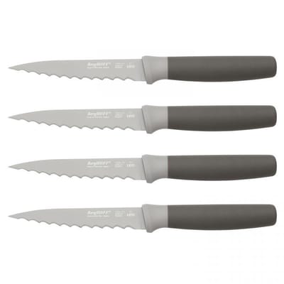LEO 4-delige set steakmessen - Grijs -