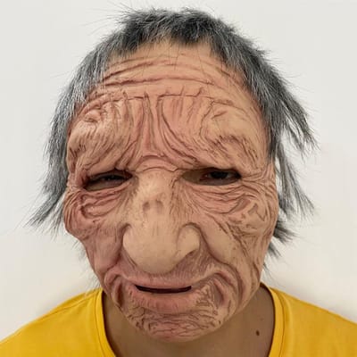 Grappig Opa Latex Masker One size beige