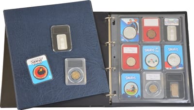 Hartberger Slab album voor slabs - verzamelalbum voor PCGS - NGC - ICG - Everslab - incl. 2x insteekblad - munten - postzegels - goud - zilver - beleggingsmap - belegging
