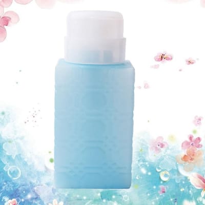 Lege Alcohol Nagellak Verwijderaar Cleaner Pompdispenser Fles (Rond Roze) blauw