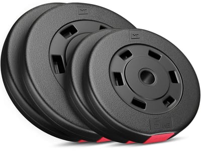 Hop-Sport – Halterschijven Set – 30 kg – Ø 30 mm – Kunststof gewichten met afgeschuinde rand voor stabiele en veilige training