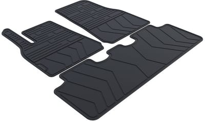 Rubber Automatten geschikt voor Tesla Model Y - Bouwjaar: 2021-2025 - Originele pasvorm - 3-delig