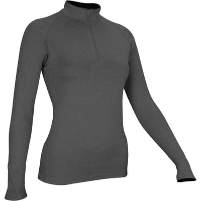 Avento Sportshirt Lange Mouw - Dames - Antraciet mêlee/Zilver - 36