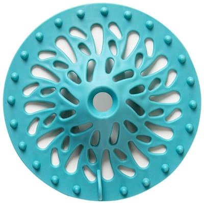 Dailygoody - Doucheafvoer Haarvanger - Anti-verstopping - 10 cm - Haarstopper - Geschikt voor Badkamer en Douche - Turkoois