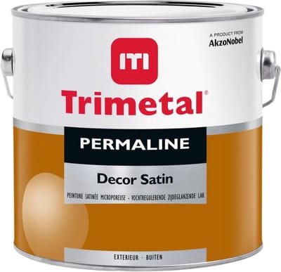 Trimetal Permaline Decor Satin - 2,5 l - 11-14 m²/l - Wit - Lak - Afwerkingslaag