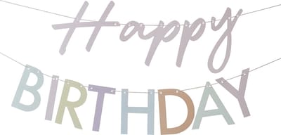 Ginger Ray - Letterslinger Happy Birthday Pastel