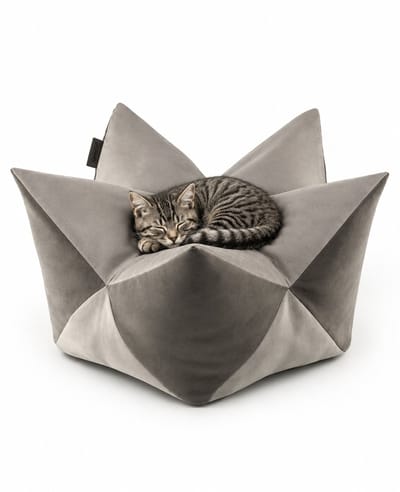 lionto Sterrenkussen kat, zacht kattenbed 70x38 cm lichtgrijs/donkergrijs
