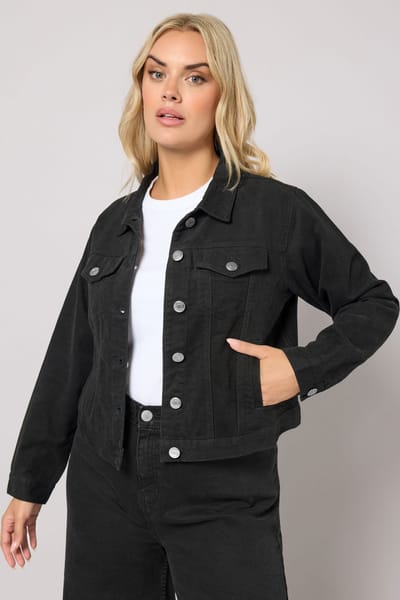 Yours Denim Jack In Zwart Size 58-60