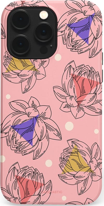 Casetastic Hoesje Geschikt voor Apple iPhone 14 Pro Max Magsafe - Stijlvolle Beschermende Duo-layer Case - Bloemen Pastel Roze
