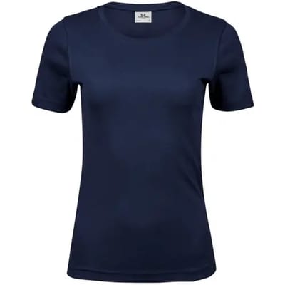 Tee Jays - Dames Interlock T-shirt - Navy maat S