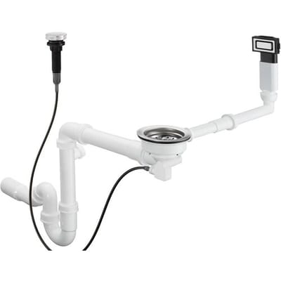 Hansgrohe Afvoergarnituren - Enkele spoelbak automatische afvoer- en overloopcombinatie, RVS 43931800