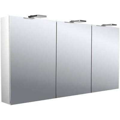 Emco pure 2 style LED light mirror cabinet 140 cm, with LED top light, 3 doors 979705306