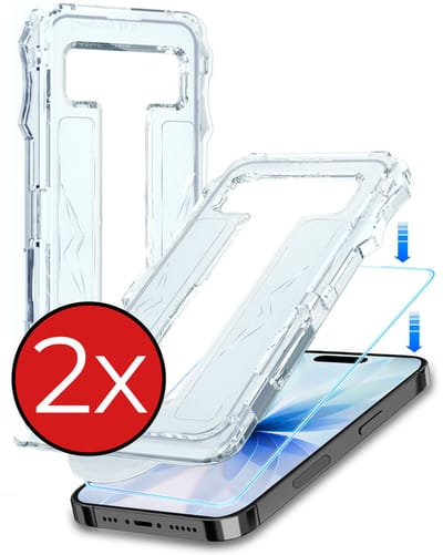 Screenprotector - 2 Stuks - Geschikt voor Apple iPhone 17 - Met Installatie Kit - Beschermglas - Gehard Glas - Tempered Glass - Screen Protector