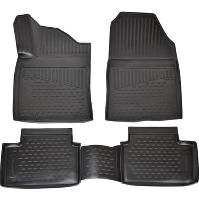 Tapis De Sol En Caoutchouc 3D Exclusive - J&J AUTOMOTIVE - Kia Cee'D 2018 - Noir - Antidérapant - Sur Mesure noir