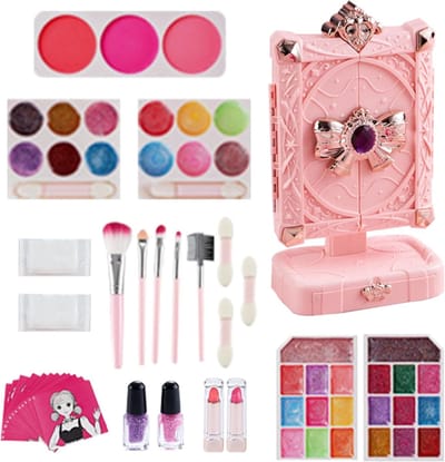 Speel Make-up Set - Prinsessen Cosmetica - Creatief Spel - Wasbare Formules - 29 x 18 x 12 cm - Multicolor
