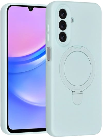 Backcover Hoesje Geschikt voor: Samsung Galaxy A17 5G & Samsung Galaxy A26 Volledig Dekkende Schokbestendige Siliconen Backcover met Ringstandaard – 360° Bescherming - Mint Green