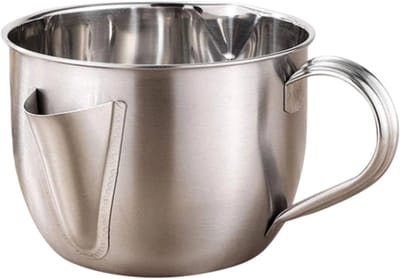 longziming -Vetafscheider voor Sauzen en Soepen – Roestvrijstalen Vet- en Oliekan – Multifunctionele Vetkan met Zeef – 1 Liter / 1000 ml – Gezond Koken en Eenvoudig Scheiden van Olie