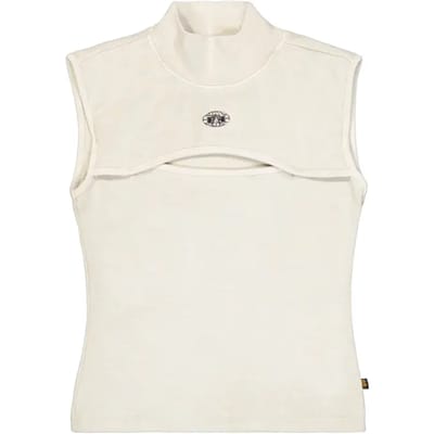 Dames mouwloos T-shirt Alpha Industries World Cut Out