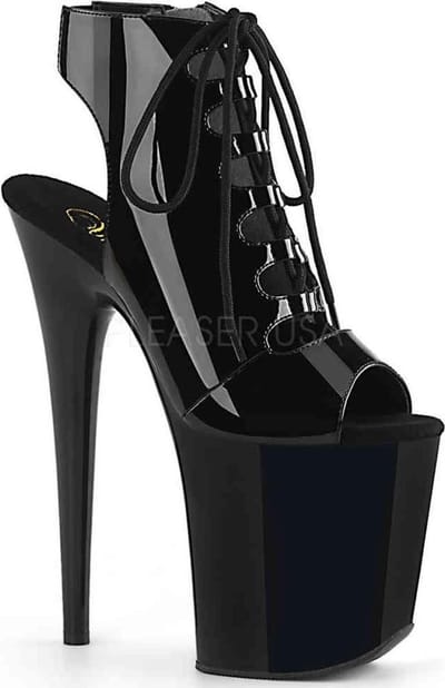 Pleaser - FLAMINGO-800-20 Plateau Laarzen, Paaldans schoenen - Paaldans schoenen - 37 Shoes - Zwart