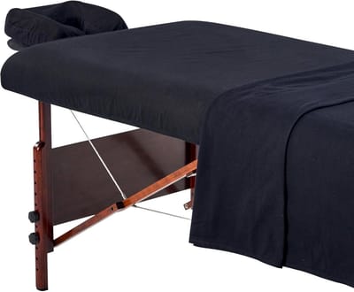 3-Delige Flanel Massagetafel Set: Onderlaken, Hoeslaken & Gezichtshoezen - Comfortabel & Duurzaam