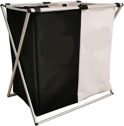 Opvouwbare wassorteerder - Kledingmand - Efficiënte sortering - X-frame ontwerp - 39x61x57cm - A